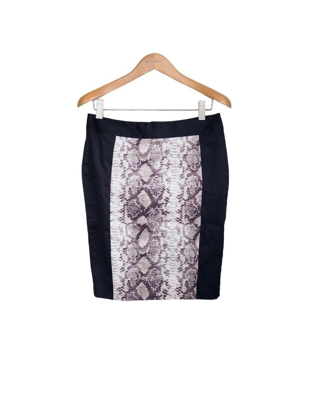 Emerson Snake Reptile Print Pencil Midi Black Skirt Womens Size 12